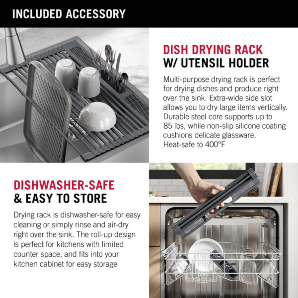 Lenta Retrofit Farmhouse Apron-Front 16-Gauge Stainless Steel Sink